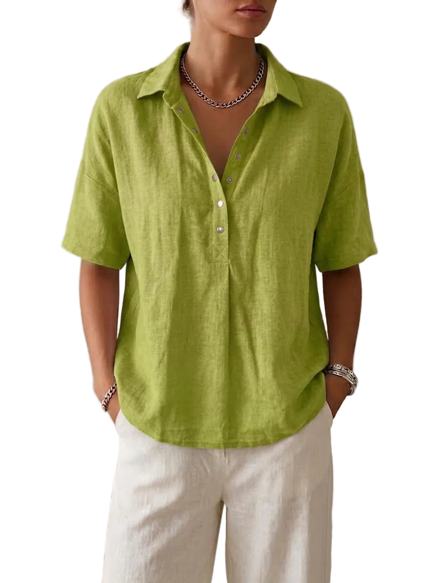Casual Ramie-Bluse Freja – Leichte Eleganz für jeden Tag
