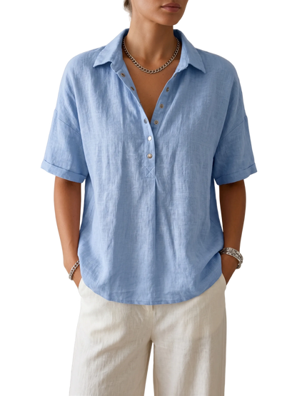 Casual Ramie-Bluse Freja – Leichte Eleganz für jeden Tag