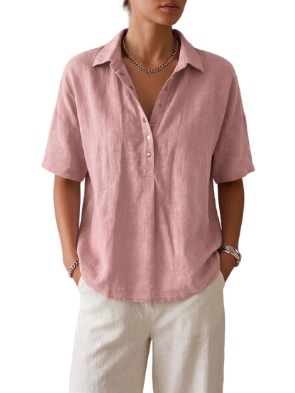 Casual Ramie-Bluse Freja – Leichte Eleganz für jeden Tag