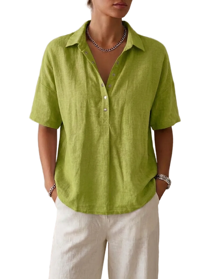 Casual Ramie-Bluse Freja – Leichte Eleganz für jeden Tag