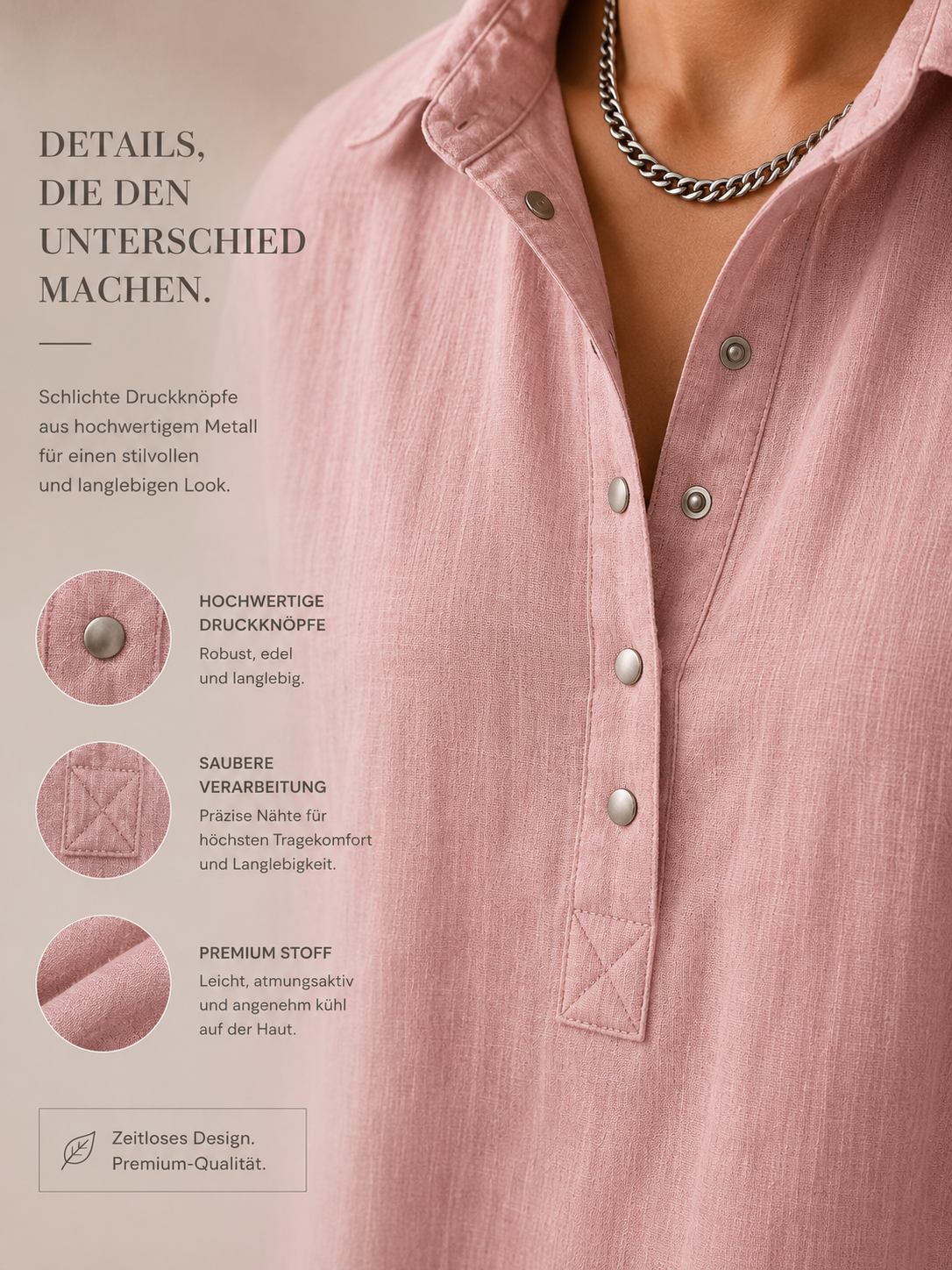 Casual Ramie-Bluse Freja – Leichte Eleganz für jeden Tag